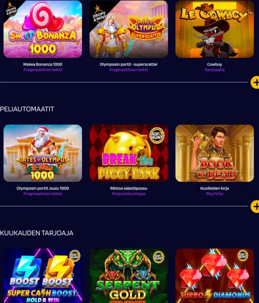 Luo tili ja liity Joki Casino